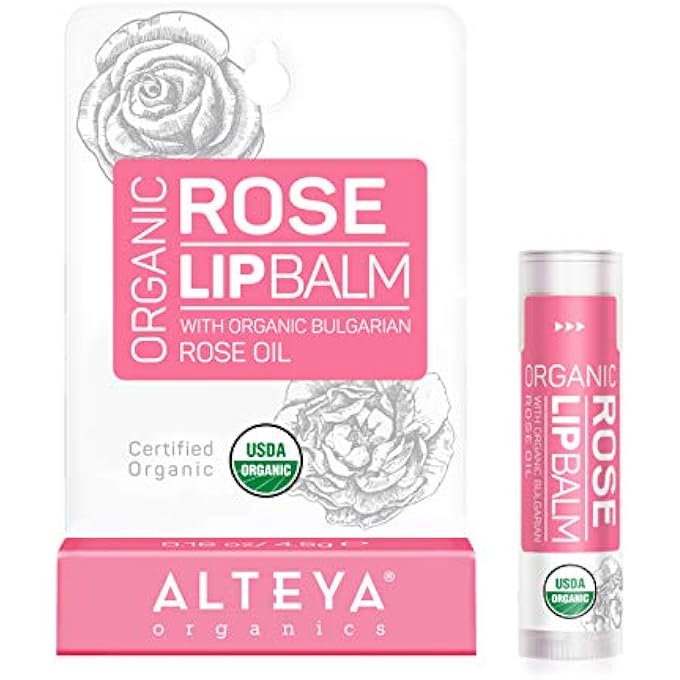 Alteya ORGANIC LIP BALM ROSE 5G - USDA CERTIFIED PURE NATURAL REPLENISHING CARE BASED ON BULGARIAN ESSENTIAL OIL AND A BOUQUET OF HYDRATING NOURISHING BOTANICAL BUTTERS - Image 1